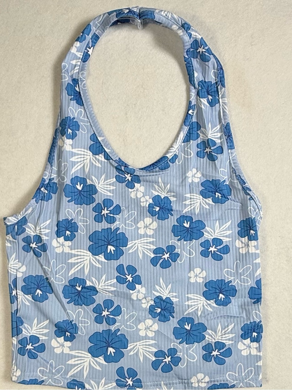 Kids Blue Floral One-Piece Tank Top
